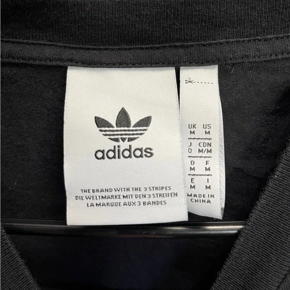 Adidas Men's Grid Trefoil "Black/Shock Pink/Team Royal Blue" Tee Sz Medium - Picture 5 of 5